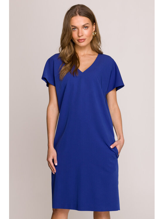 Stylove Stylove Letné šaty S392 Modrá Premium Fit