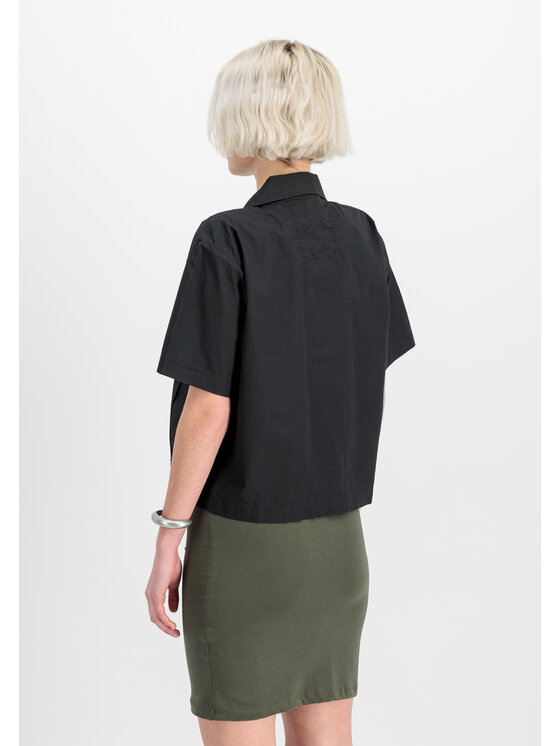 Alpha Industries Alpha Industries Koszula Short Sleeve Cargo Shirt Women Czarny Loose Fit