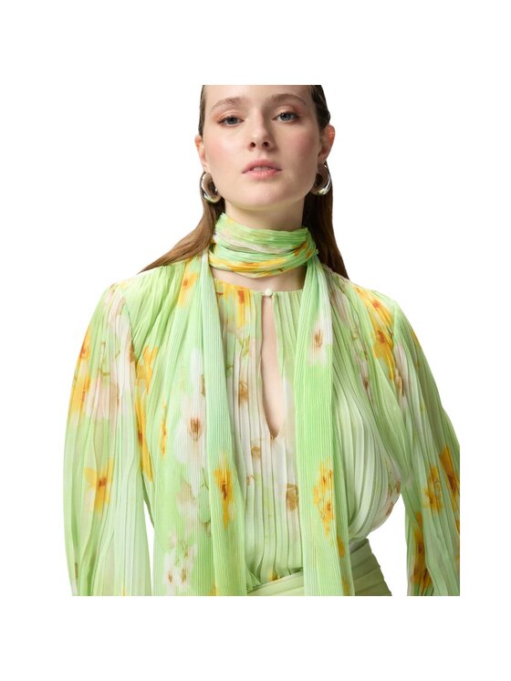 PINKO PINKO Koszula Bucero blusa creppone Zielony Regular Fit