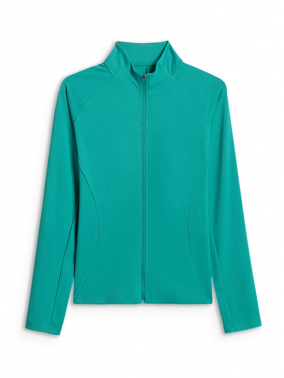 4F 4F Bluza techniczna BASIC+ Turkusowy Slim Fit