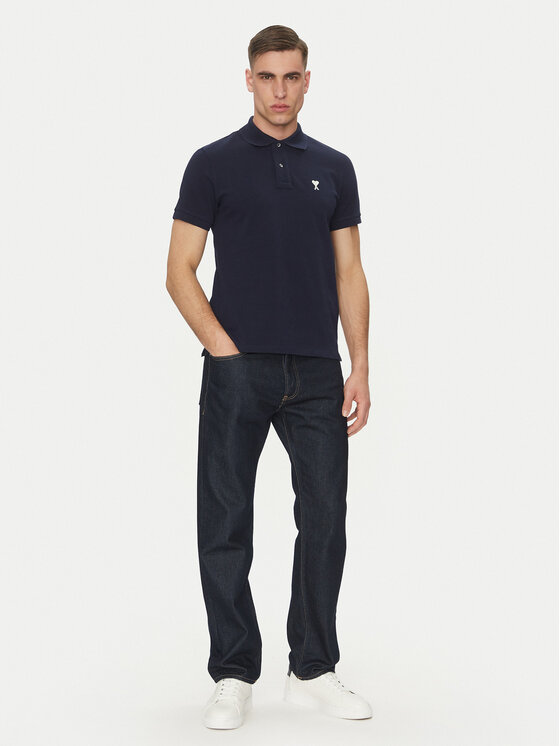 AMI PARIS AMI PARIS Поло HPL060.760 Cиній Regular Fit