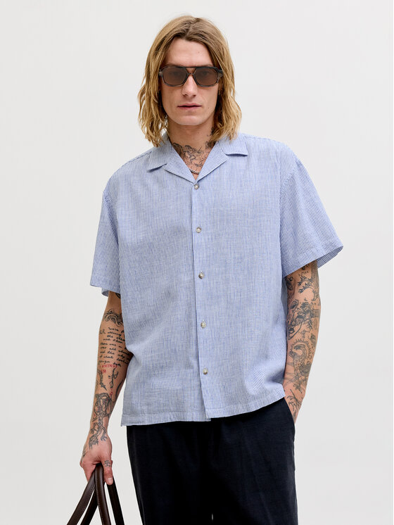 Jack & Jones Cămașă Summer 12289191 Albastru Relaxed Fit