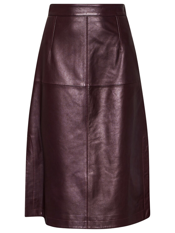 Sportmax Code Sportmax Code Fustă din piele Osteo 74060105 Violet Regular Fit