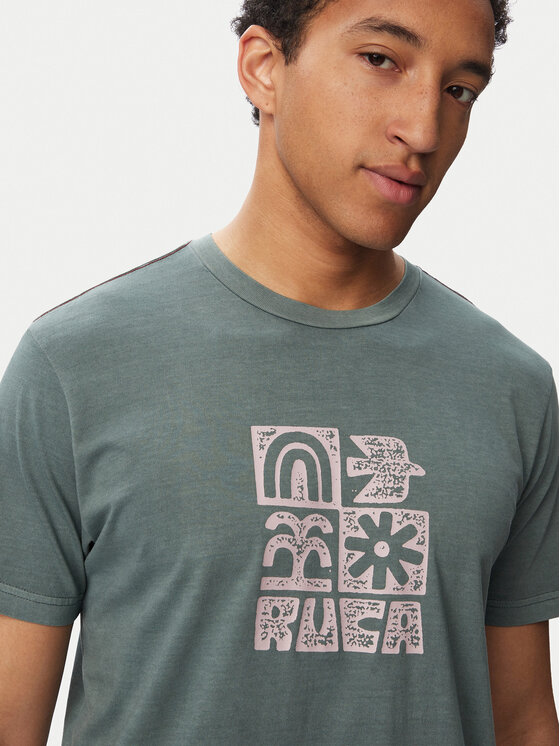 RVCA RVCA Футболка Mosaic 23A351543 Cиній Regular Fit
