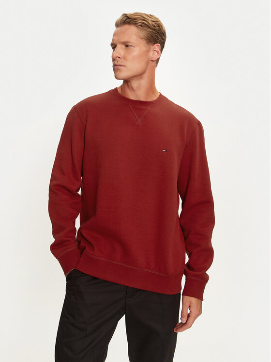 Tommy Hilfiger Mikina Essential MW0MW37232 Červená Regular Fit