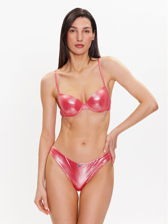 Dámské Plavky Emporio Armani, Velikost:XS, Barva: Červená, 262438 3R303 00776
