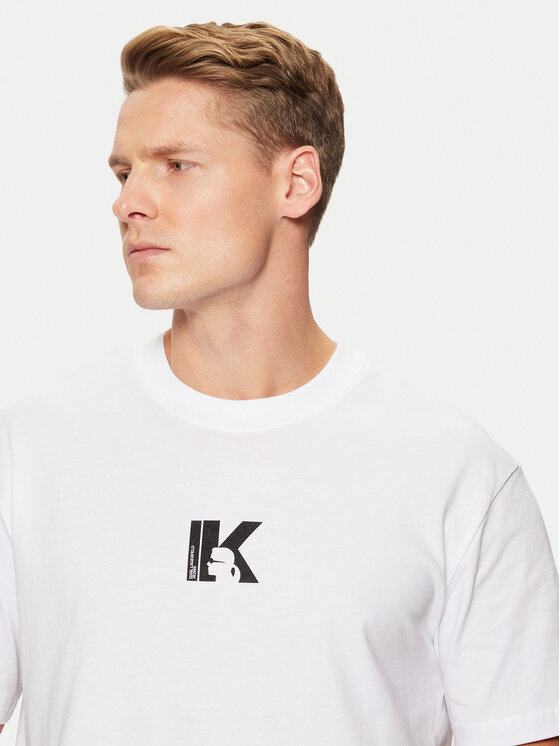 Karl Lagerfeld Jeans Karl Lagerfeld Jeans T-shirt A1M17044 Bianco Regular Fit