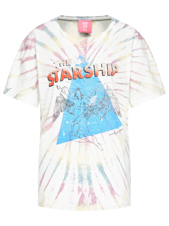 One Teaspoon One Teaspoon Marškinėliai Starship Tye Dye Boyfriend Tee 23901 Spalvota Boyfriend Fit