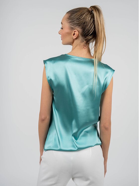 PINKO Pinko Top bez ramiączek 1G15M1 ZR64 | Fascinoso Turkusowy Regular Fit