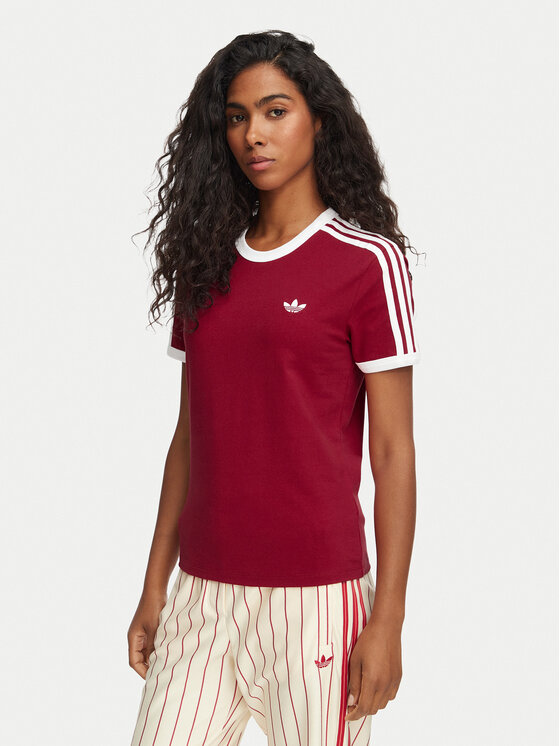 adidas adidas Футболка 3-Stripes Slim KS4779 Червоний Regular Fit