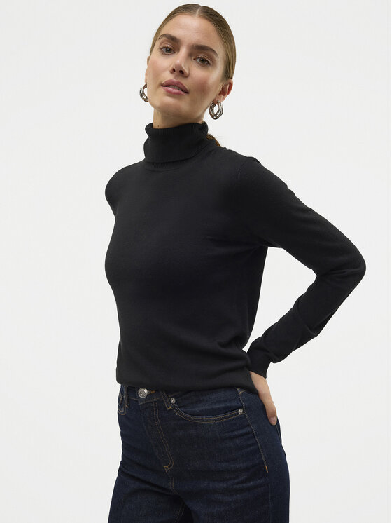 Vero Moda Vero Moda Rolák Iris 10320450 Černá Slim Fit