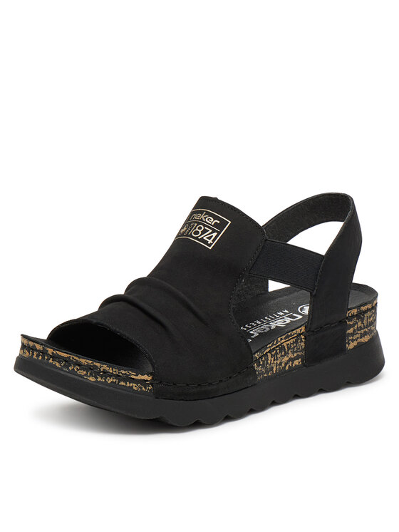 Rieker Rieker Sandały 64463-01 Czarny