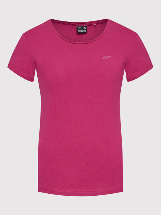 4F 4F T-krekls H4L22-TSD350 Rozā Regular Fit