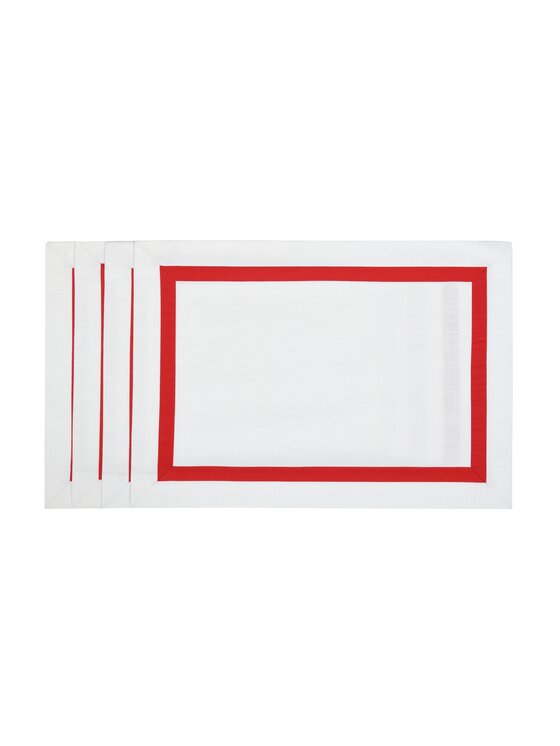 Roseberry Home Roseberry Home Podkładka na stół Red Stripes Biały