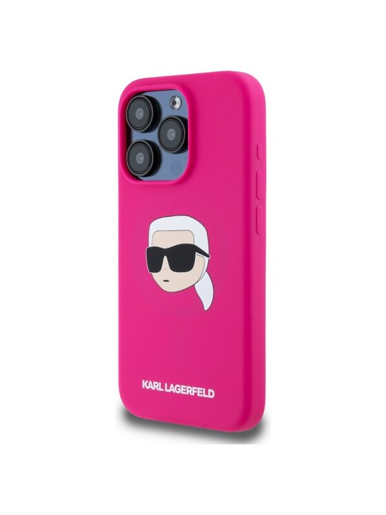 KARL LAGERFELD KARL LAGERFELD Etui na telefon Karl Head Print MagSafe Różowy