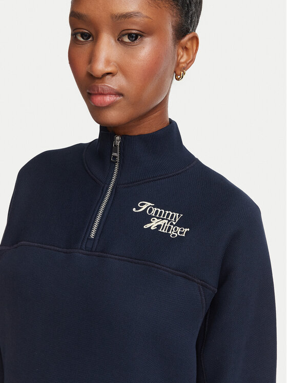 Tommy Hilfiger Tommy Hilfiger Mikina WW0WW51878 Tmavomodrá Regular Fit