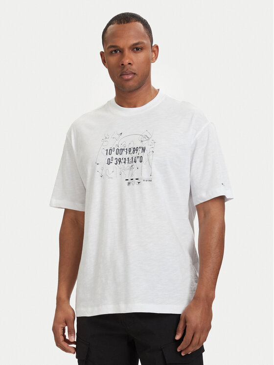 G-Star Raw G-Star Raw T-Shirt Coord D29344-C372 Λευκό Relaxed Fit