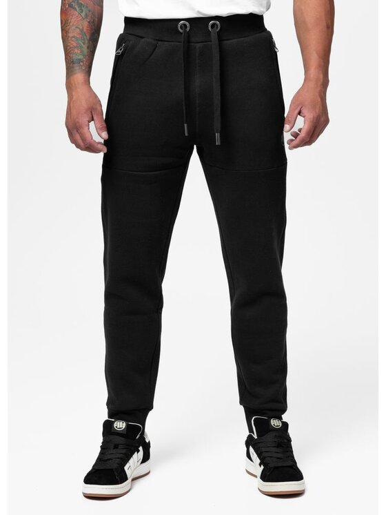 PITBULL PITBULL Spodnie dresowe SMALL LOGO HD Czarny Regular Fit