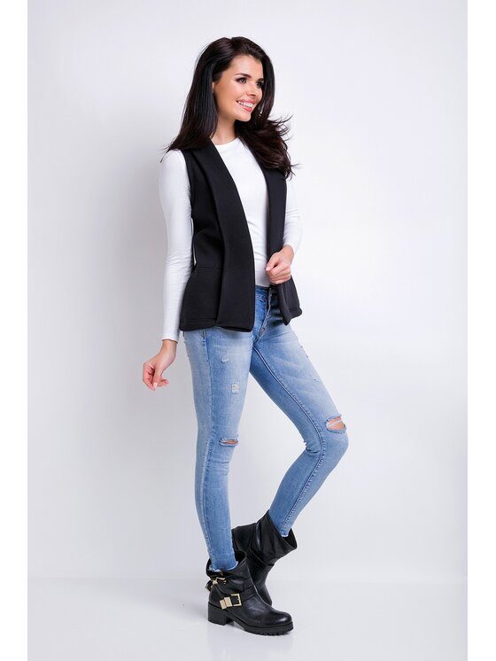 Awama Awama Gilet A155 Nero Basic Fit