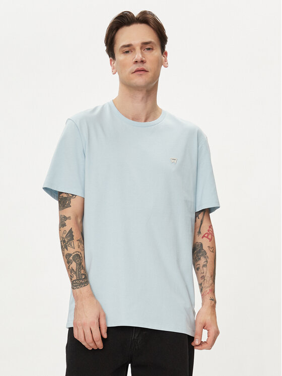 Wrangler Wrangler T-Shirt Sign Off 112350436 Modrá Regular Fit