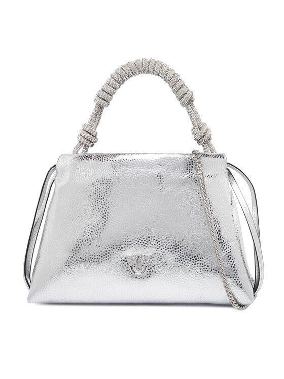 PINKO PINKO Kabelka Mini Clutch+Manico SP Al 25-26 PLTT 105908 A2WD Stříbrná