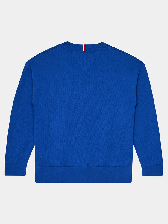 Tommy Hilfiger Tommy Hilfiger Bluza Script KB0KB08724 D Niebieski Regular Fit
