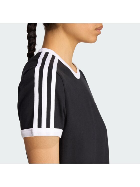 adidas adidas Sukienka codzienna 3 STRIPES DRESS (SLIM) Czarny Slim Fit