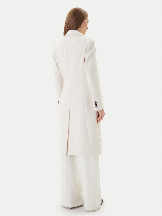 Maryley Maryley Cappotto di transizione 25IB807/01PA Écru Regular Fit