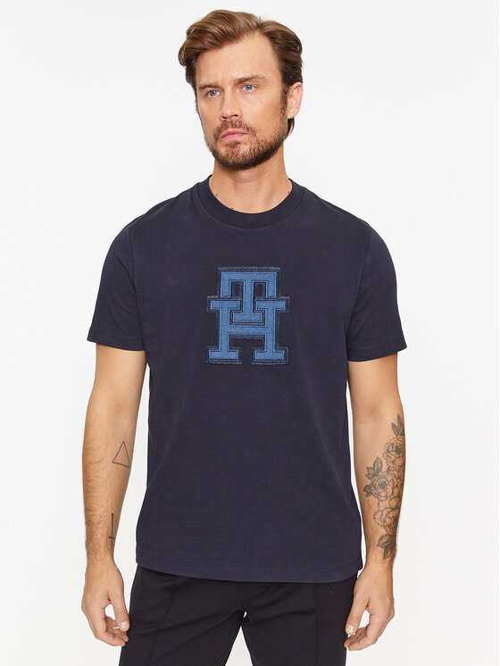 Tommy Hilfiger Tricou MW0MW32589 Bleumarin Regular Fit