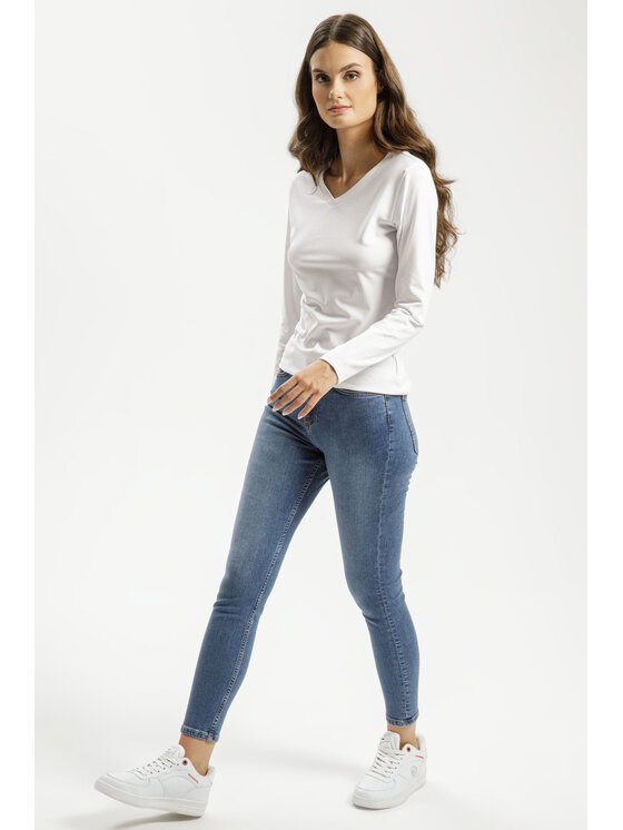 Cross Jeans Cross Jeans Bluzka 56144-008 Biały Regular Fit
