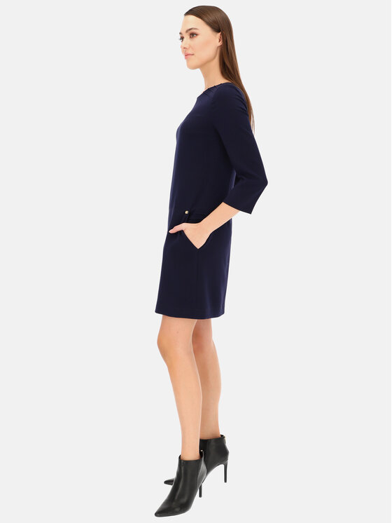 Potis & Verso Potis & Verso Sukienka codzienna Nabuko Granatowy Slim Fit