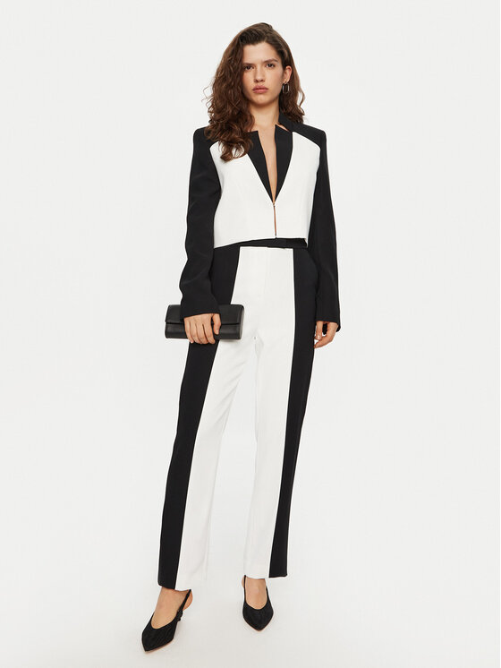 KARL LAGERFELD KARL LAGERFELD Παντελόνι υφασμάτινο A1W10125 Λευκό Slim Fit