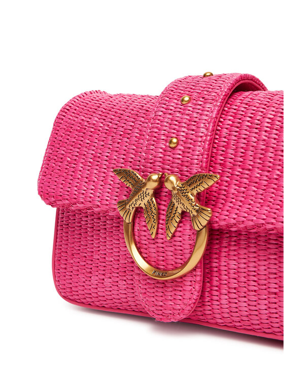 PINKO PINKO Handtasche Love One Mini Slouchy Fl PE 25 PLTT 104340 A2CF Rosa