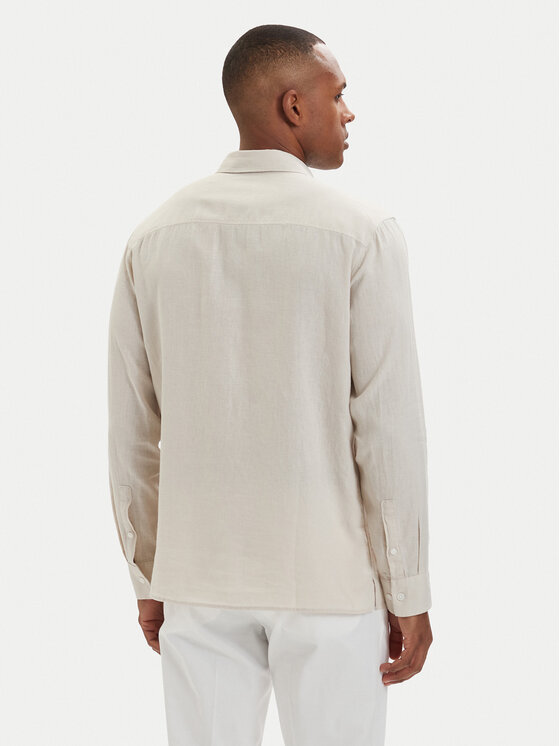 Calvin Klein Calvin Klein Košulja LV04LE125G Svijetlo bež Regular Fit