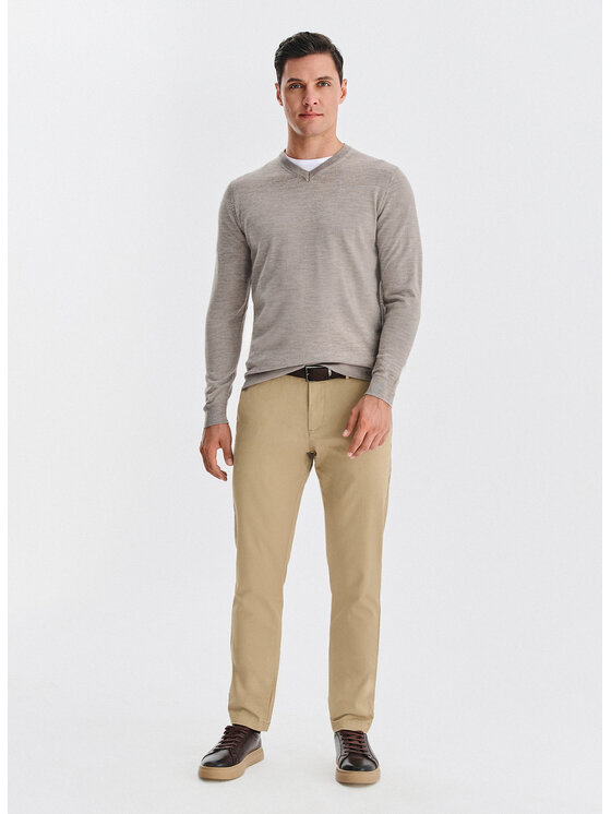 Pako Lorente Pako Lorente Sweter P25WP-2X-018 Beżowy Classic Fit