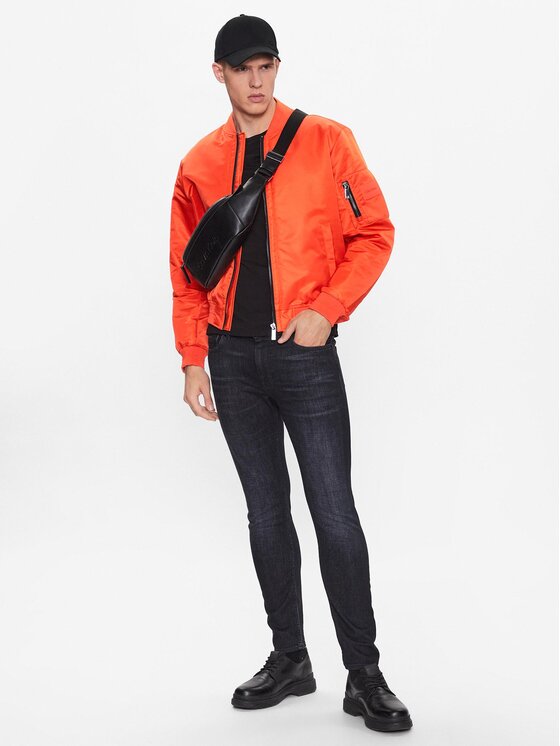 Calvin Klein Calvin Klein Kurtka bomber Hero K10K109907 Pomarańczowy Regular Fit