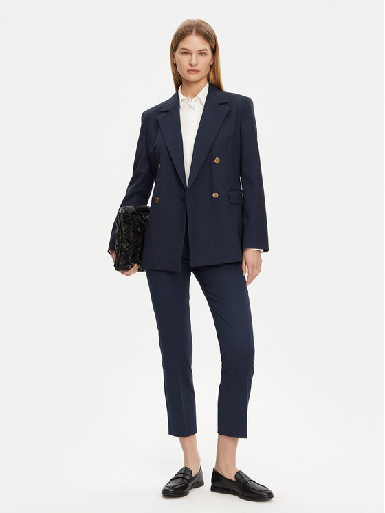 Weekend Max Mara Weekend Max Mara Pantaloni chino Vite 2515131021 Blu scuro Slim Fit