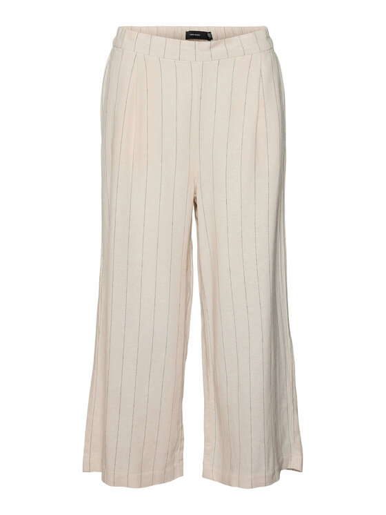 Vero Moda Vero Moda Kalhoty culottes Mindy 10322130 Béžová Loose Fit