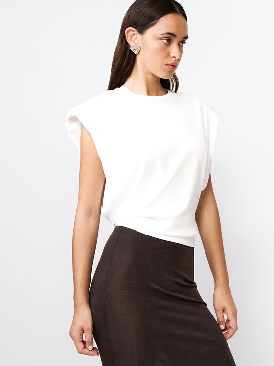 La Mania La Mania Tričko MARIKA Biela Basic Fit