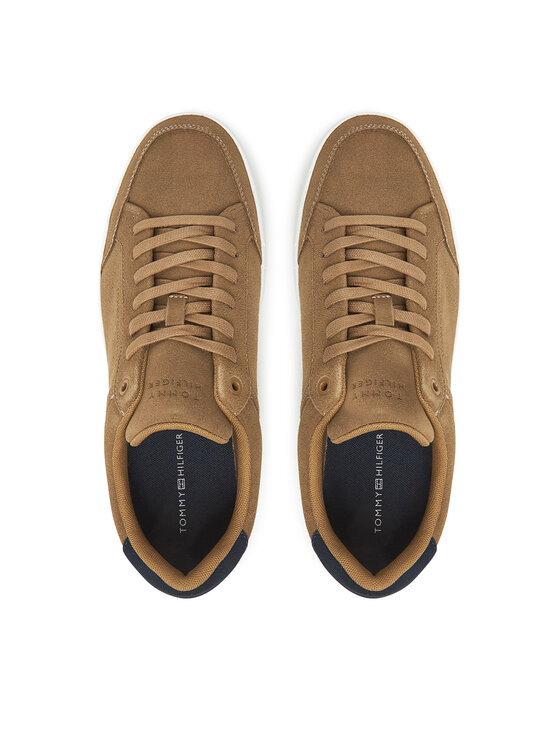 Tommy Hilfiger Tommy Hilfiger Sneakersy Th Court Summer Suede FM0FM05517 Brązowy