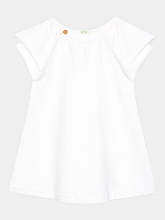 United Colors Of Benetton Každodenné šaty 3LHAAV006 Biela Regular Fit