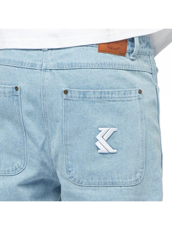 Karl Kani Karl Kani Športové kraťasy SERIF DENIM SHORTS Modrá Regular Fit