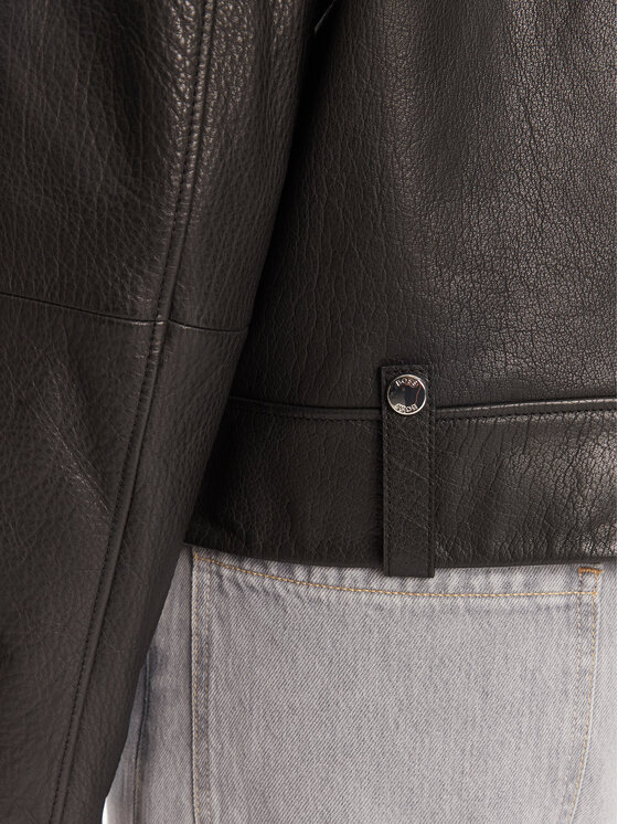 BOSS BOSS Lederjacke C_Sandy 50541769 Schwarz Regular Fit