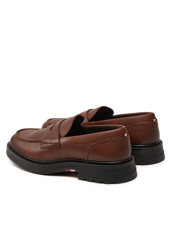 Tommy Hilfiger Tommy Hilfiger Slipper Comfort Lwt Lth Loafer FM0FM05089 Braun