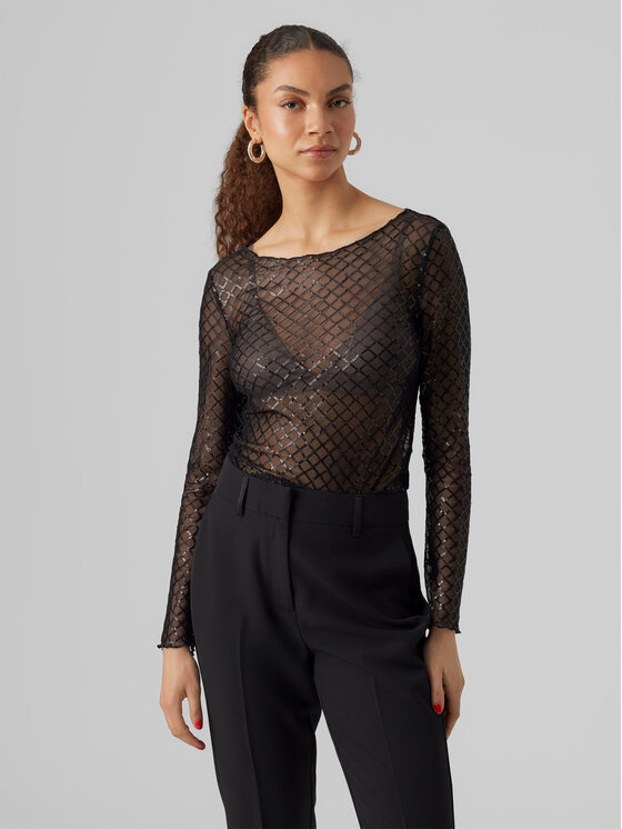 Vero Moda Vero Moda Bluză 10299302 Negru Regular Fit
