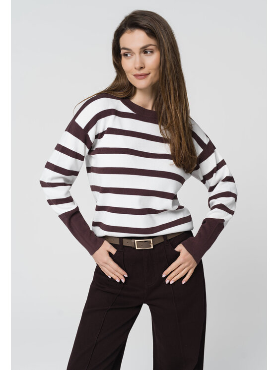 Volcano Volcano Sweter s-zita Biały Regular Fit