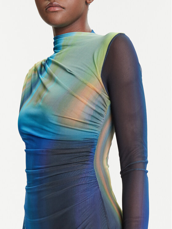 Desigual Desigual Kleid für den Alltag Shira 25WWVK43 Blau Slim Fit