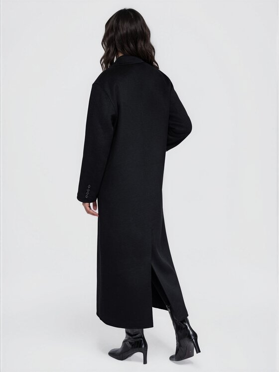 Ombre Ombre Płaszcz przejściowy OW-CT-E0029 Czarny Relaxed Fit