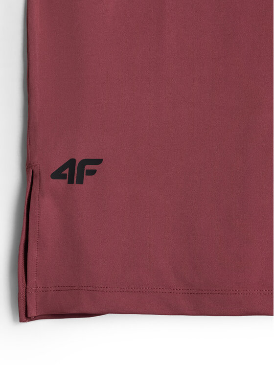 4F 4F Koszulka techniczna BASIC+ Brązowy jasny Loose Fit