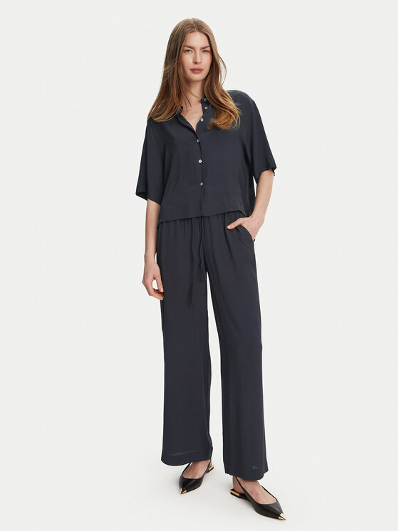 Marella Marella Cămașă Ouvert 2513111154 Bleumarin Regular Fit